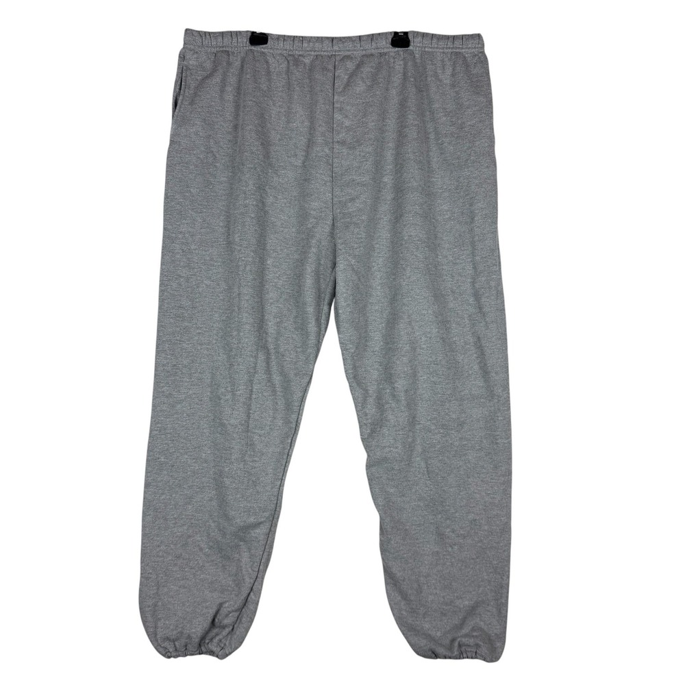 Jerzees Pants Mens 3XL Gray Fleece Sweatpants Drawstring Elastic Waist Pockets